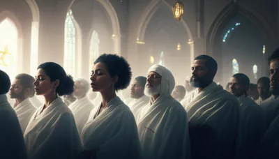 Illustration worshippers