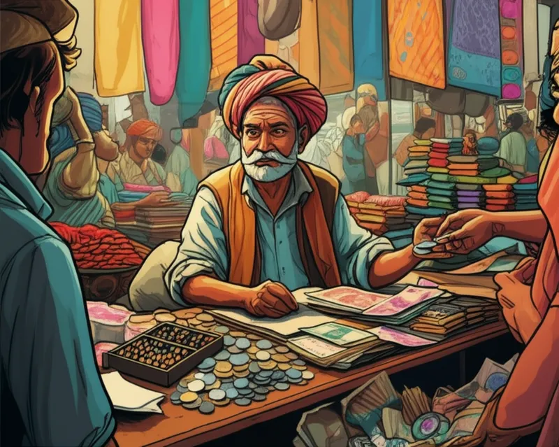 Визуальная иллюстрация слова «banyan» - Индийский торговец, купец