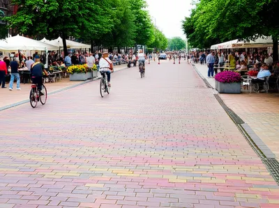 Illustration pedestrianized