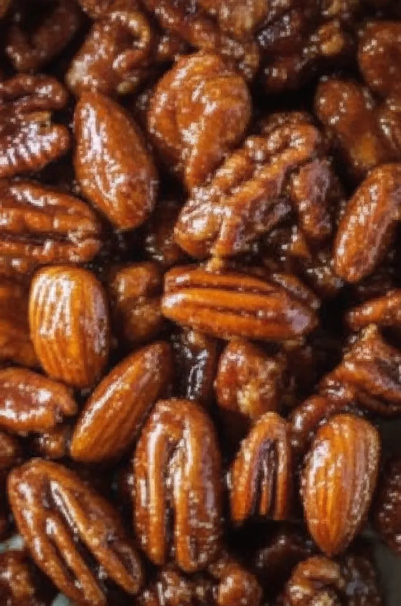 Visual illustration for the word "pralines" - A confection made from almonds and other nuts and caramelized sugar.