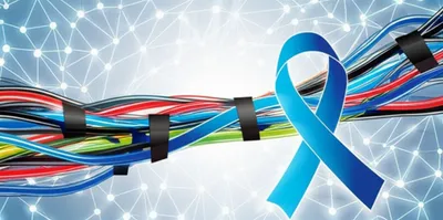 Illustration blue ribbons - Image 1