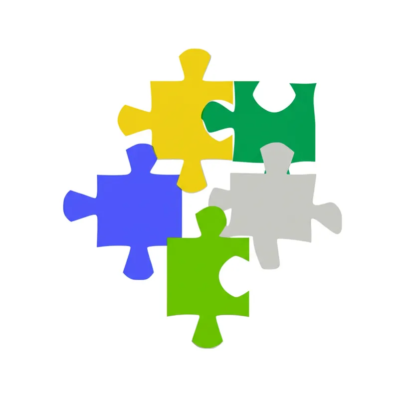 Illustration visuelle du mot « composition » - Composition, assemblage