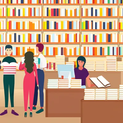 Illustration bookstore