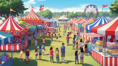 Illustration fairground