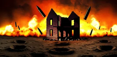 Illustration bombarded