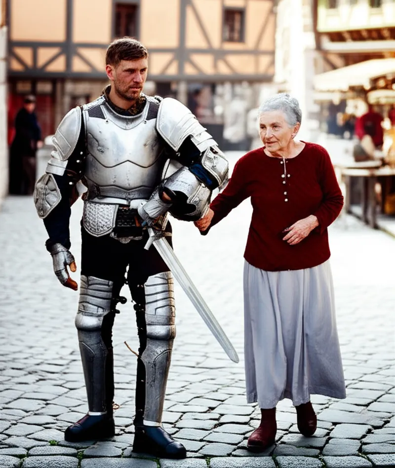 Illustration visuelle du mot « chivalrous » - Chevaleresque, galant