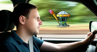 Illustration rubberneck - Image 1