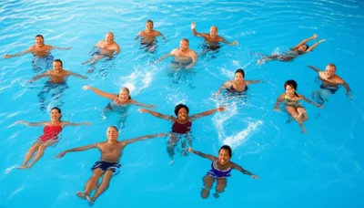 Illustration swimmers