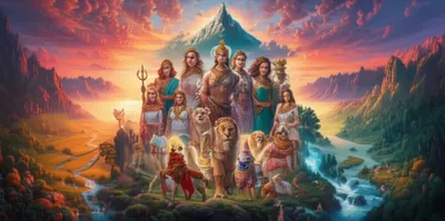 Illustration polytheism