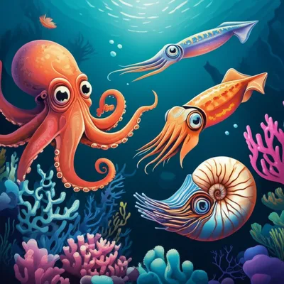 Illustration cephalopods