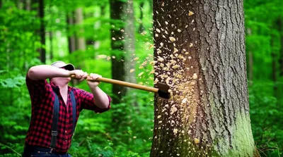 Illustration woodcutter