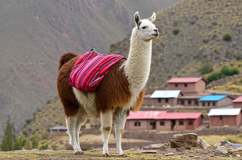 Ilustración visual de la palabra "llama" - Llama