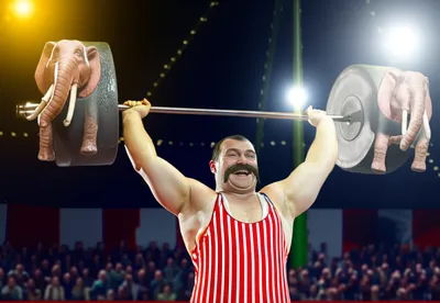 Illustration strongmen