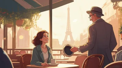 Illustration visuelle du mot « bonjour » - Saluer avec "bonjour"
