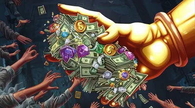 Illustration avaricious