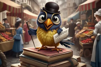 Illustration sparrow - Image 1