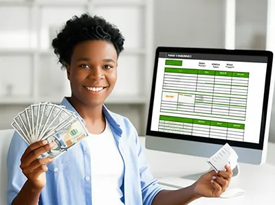 Illustration paychecks