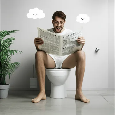 Illustration defecation