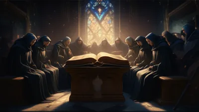 Illustration monks - Image 1