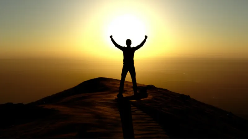 单词"success"的视觉插图 - 成功，成就
