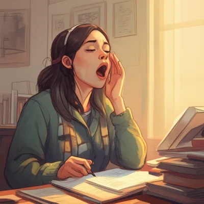 Illustration yawn - Image 1