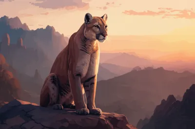 Illustration lions - Image 1