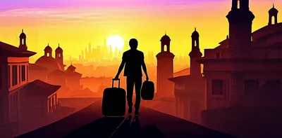 Illustration emigrant