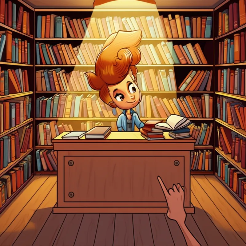 توضيح مرئي للكلمة "librarian" - أمين مكتبة