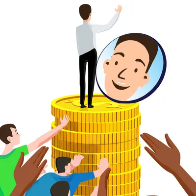 Illustration selfish - Image 1