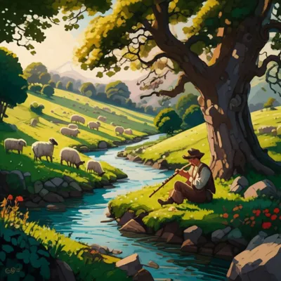 Illustration pastorale - Image 1