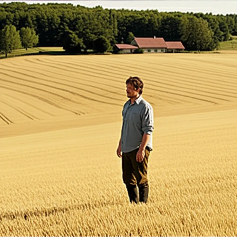 Illustration visuelle du mot « landowner » - Propriétaire terrien