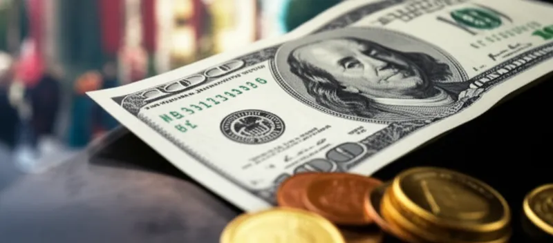 Illustration visuelle du mot « hundred » - Billet de cent dollars, billet de cent euros