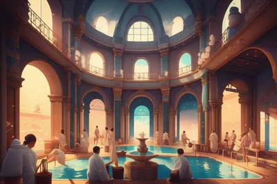 Illustration bathhouse