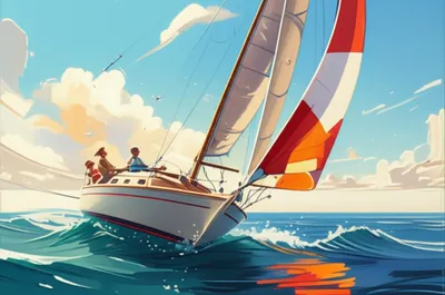 Illustration gybing - Image 1