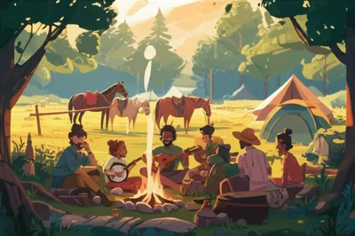 Illustration campground - Image 1