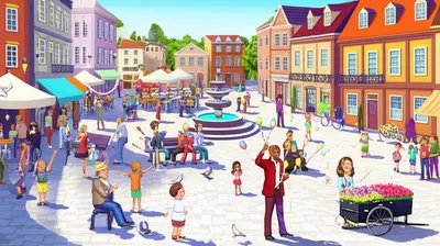 Illustration happening