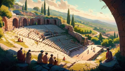 Illustration amphitheaters