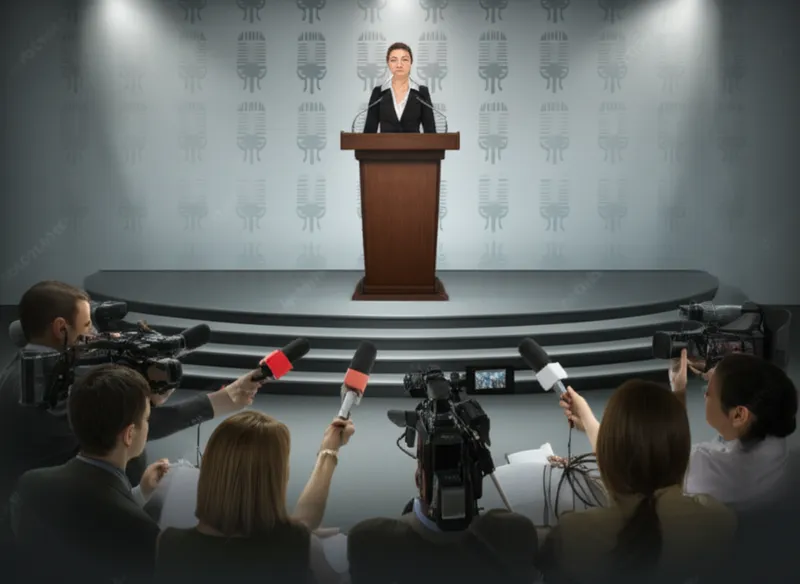Illustration visuelle de presser: Conférence de presse - Image 1