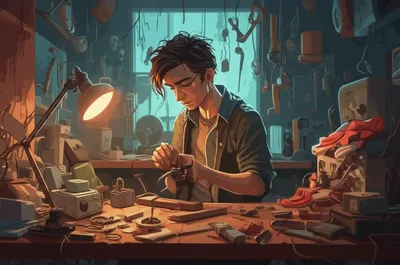 Illustration bricoleur - Image 1