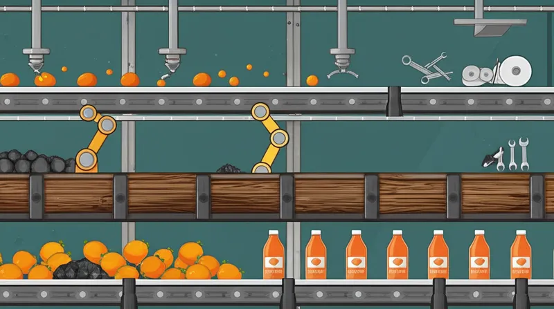 Illustration visuelle du mot « produced » - Produire, fabriquer, générer