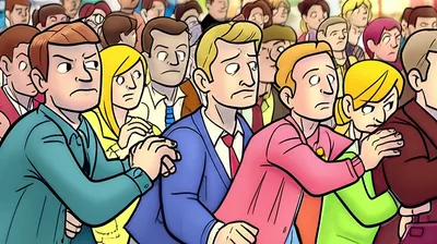 Illustration jostle - Image 1