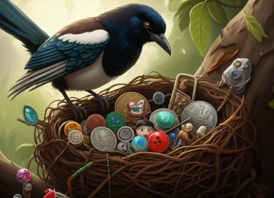 Illustration magpie - Image 1