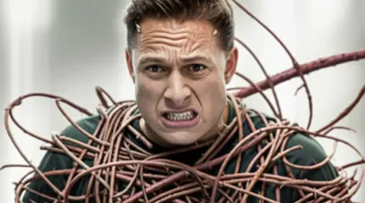 Illustration straitjacketed