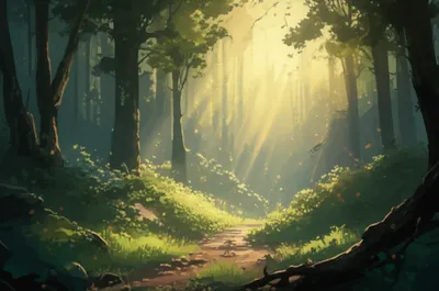 Illustration sunbeams - Image 1