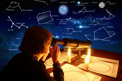 Illustration astrologer