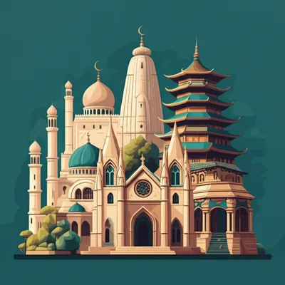 Illustration temples