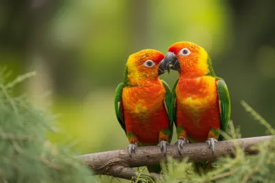 Illustration lovebirds