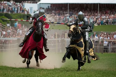 Illustration jousting