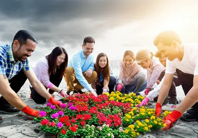 Illustration cheering - Image 1