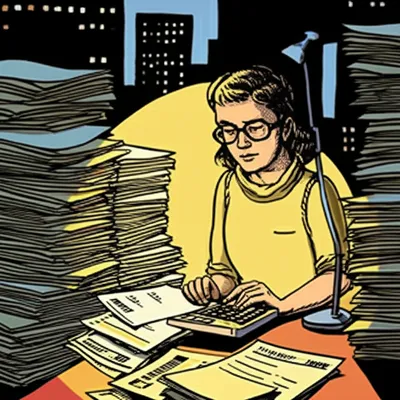 Illustration bookkeeper